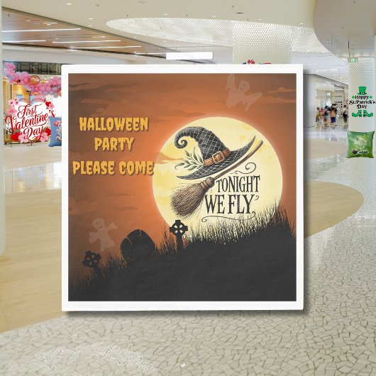 今夜はハロウィーンだ スタンダードランチョンナプキン