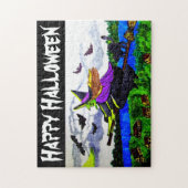 今夜はハロウィーンの魔女だ ジグソーパズル (縦)