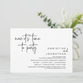 今夜はパーティータイム！結婚記念日の食事会 招待状 (スタンド正面)