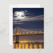今夜はベイブリッジの上の月の出 ポストカード (正面/裏面)