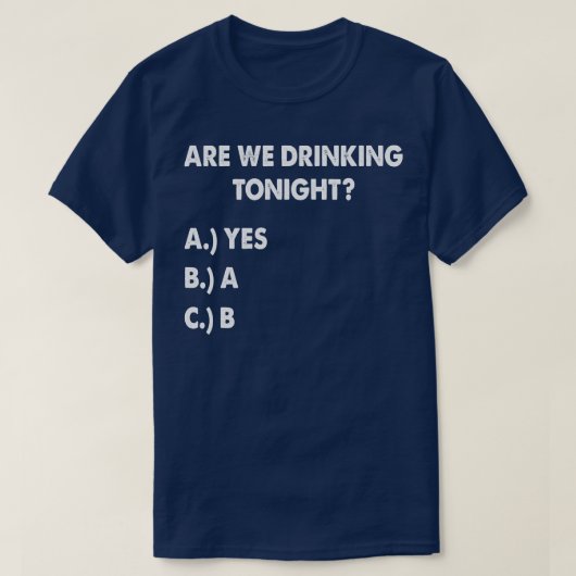 今夜はワインを飲おもしろいんでる Tシャツ (デザイン正面)