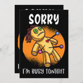 今夜は可愛忙しいブードゥー人形 招待状 (正面/裏面)