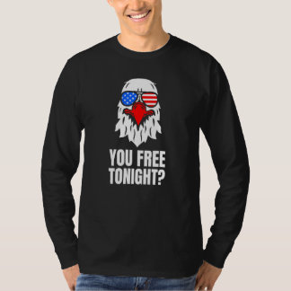 今夜は自由だ 愛国的なアメリカのハゲワシ 4日 Tシャツ