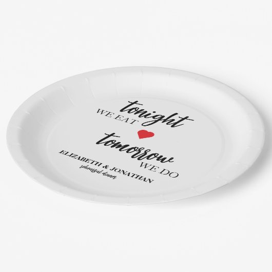 今夜は食べ明日はリハのディナー ペーパープレート (アングル)
