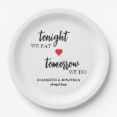 今夜は食べ明日はリハのディナー ペーパープレート (正面)