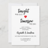 今夜は食べ明日はリハのディナー 招待状 (正面)