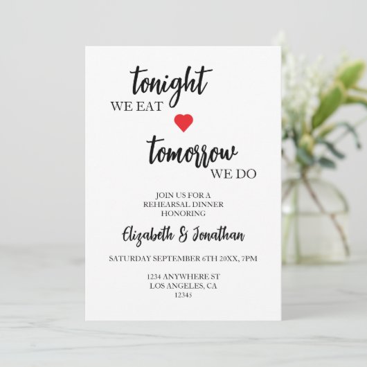 今夜は食べ明日はリハのディナー 招待状 (スタンド正面)