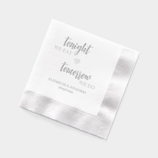 今夜は食べ明日はリハのディナー 箔ナプキン (左)
