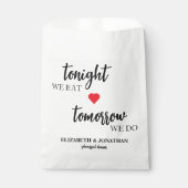 今夜は食事、明日はリハーサルディナー フェイバーバッグ (正面)