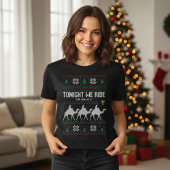 今夜は騎乗せ3 Kings クリスマスアグリーセーター Tシャツ