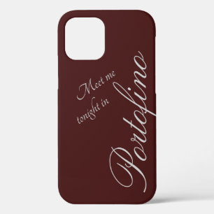 今夜ポルトフィノで私に会う-ブルゴーニュ-ロマンチック iPhone 12 PROケース