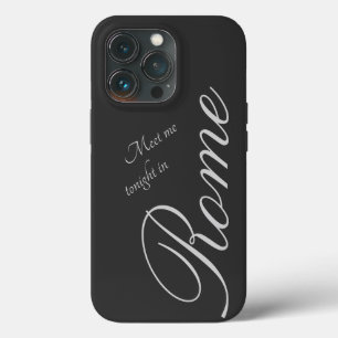 今夜ローマで私に会う – ダークグレー – ロマンチック iPhone 13 PROケース