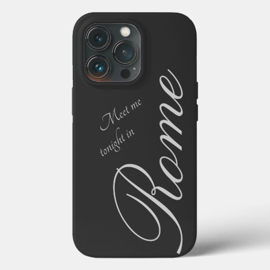 今夜ローマで私に会う – ダークグレー – ロマンチック Case-Mate iPhoneケース (裏面)