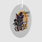 今夜我々は飛ぶ – 黒い魔女猫 オーナメント (正面)