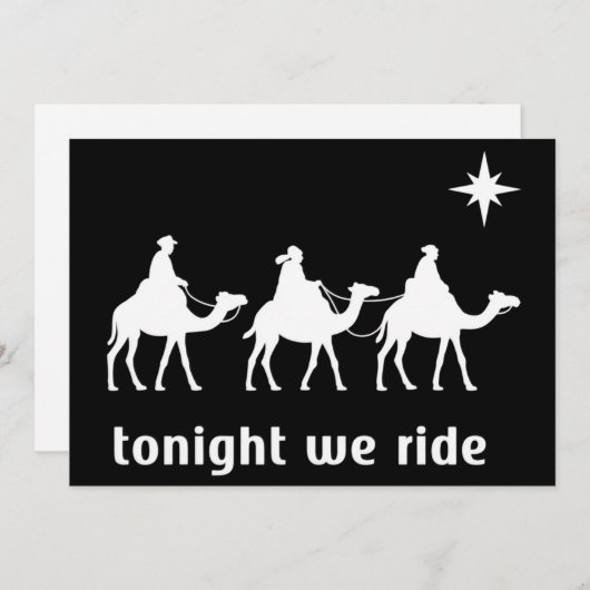 今夜私たちはクリスマスを駆ける キリスト教の信仰と賢い男たち シーズンカード (正面/裏面)