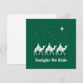 今夜私たちはクリスマスを駆ける クリスチャンの信仰 Xmas シーズンカード (正面/裏面)