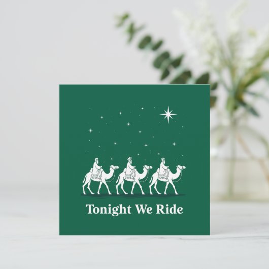 今夜私たちはクリスマスを駆ける クリスチャンの信仰 Xmas シーズンカード (スタンド正面)
