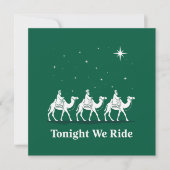 今夜私たちはクリスマスを駆ける クリスチャンの信仰 Xmas シーズンカード (正面)