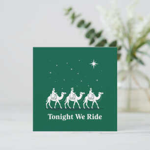 今夜私たちはクリスマスを駆ける クリスチャンの信仰 Xmas シーズンカード
