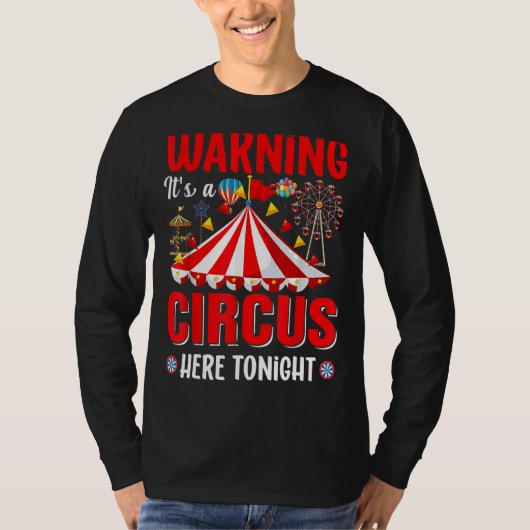 今夜警告はサーカスのマスターC Tシャツ (正面)