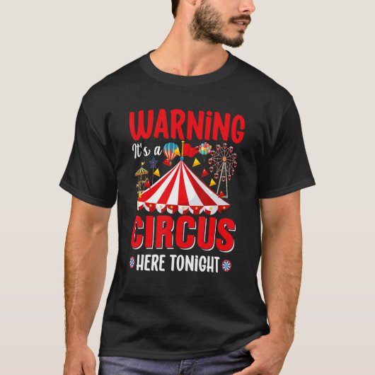 今夜警告はサーカスのマスターC Tシャツ (正面)