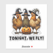 今夜、我々はチキンおもしろいハロウィーンを飛ぶ シール (シート)