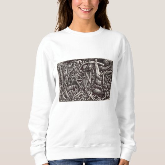 「今夜、焼けるぞ！」 汗シャツ スウェットシャツ (正面)