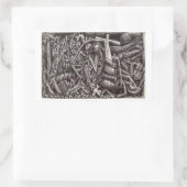 「今夜、焼けるぞ!」 長方形シール (バッグ)