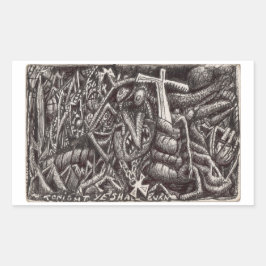 「今夜、焼けるぞ！」 長方形シール