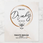 「今夜、飲み物は私の上にある」ワインラベル ワインラベル (シングルラベル)