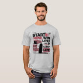 今始めて後で勝つ スケートボード Tシャツ (正面フル)