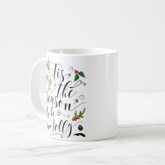 今季のクリスマス休暇マすてきグ コーヒーマグカップ (正面左)