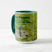 今季の芝鉢ゲームのトップに立つ マグカップ (正面左)