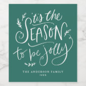 『今季はグリーン·ホリデすてきーに ワインラベル (シングルラベル)