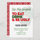 『今季は酒を飲んで醜食べいセーターになる 招待状 (正面/裏面)