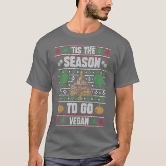 今季ビーガンクリスマスおもしろいビーガン隊 Tシャツ