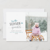 『今季、写真のクリスマスカードをきらめかせる季節』 シーズンカード (正面)