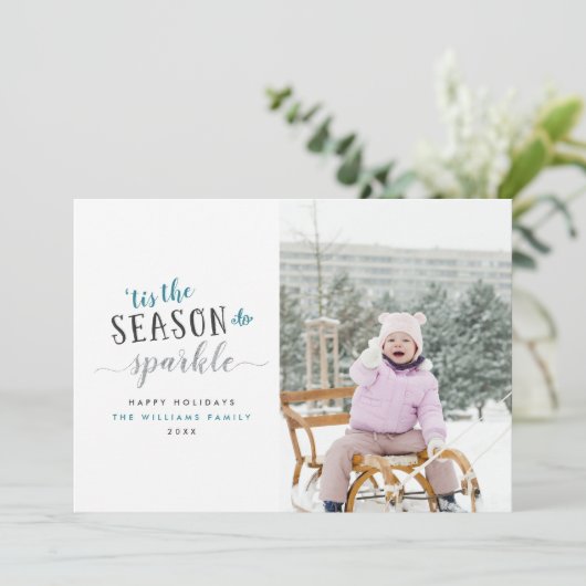 『今季、写真のクリスマスカードをきらめかせる季節』 シーズンカード (スタンド正面)