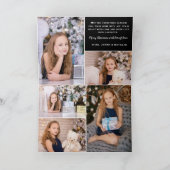 今季|折り畳みホリデーフォトコラージュ カード (内部)