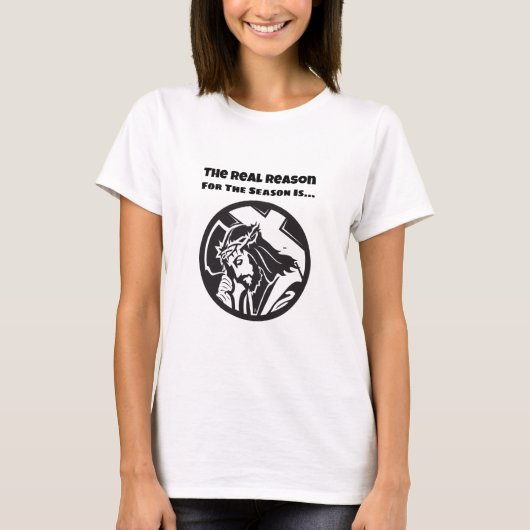 今実在季の理由はイエス・キリスト Tシャツ (正面)