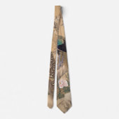 今尾渓念筆の春の孔雀 ネクタイ (裏面)