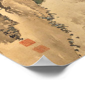 今尾渓然春の孔雀 ポスター (角)