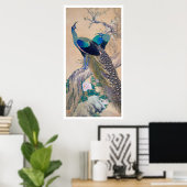 今尾渓然春の孔雀 ポスター (ホームオフィス)