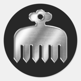 今川氏家紋シルバークローム ラウンドシール