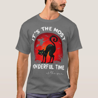 今年で一番素敵な時を過ごす黒猫 Tシャツ