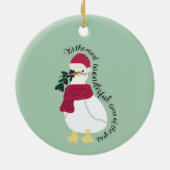 今年で一番素敵な時期だ |アヒル セラミックオーナメント (裏面)