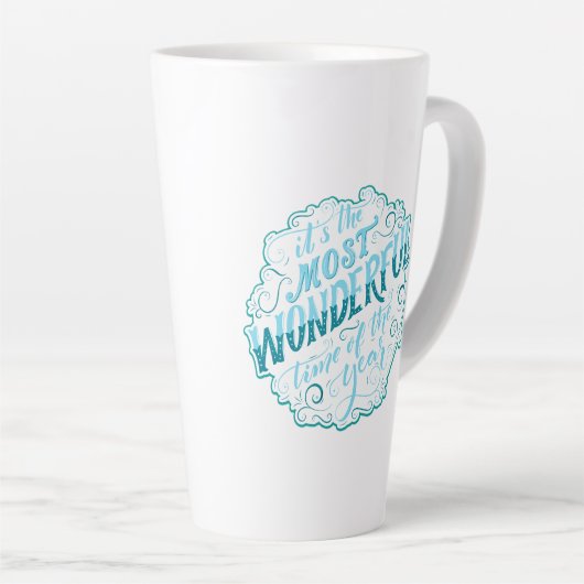 今年で一番素敵な時期だ カフェラテマグ (右アングル)