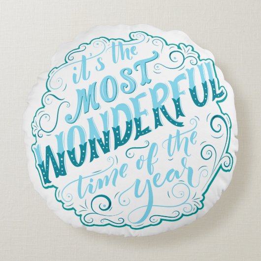 今年で一番素敵な時期だ ラウンドクッション (正面)