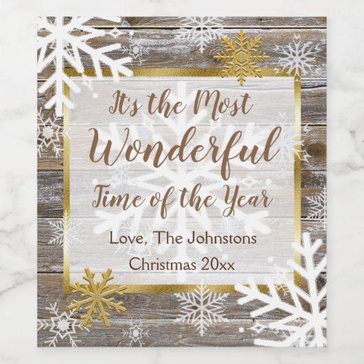 今年で一番素敵な時期だ ワインラベル (シングルラベル)