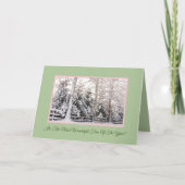 今年で一番素敵な時間だ！雪の カード (正面)